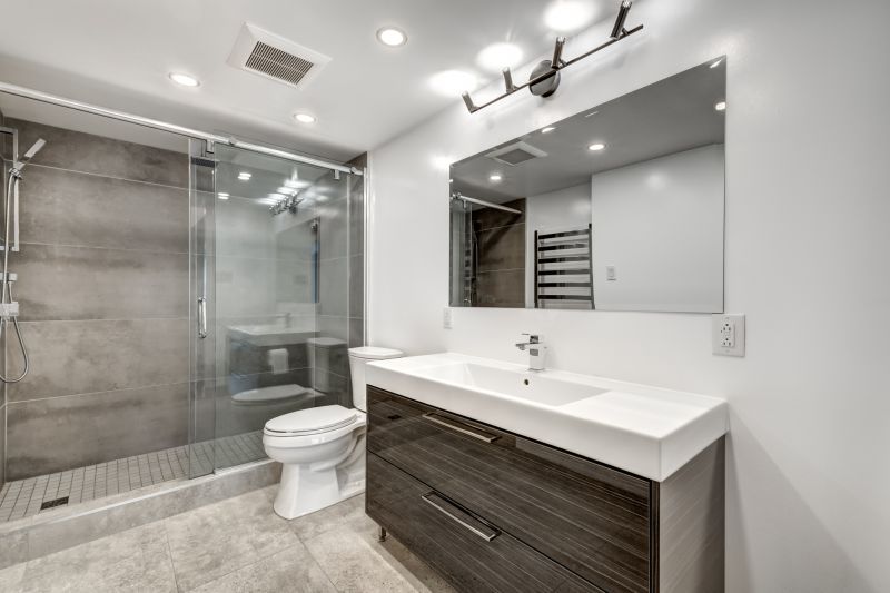 Contemporary Bathroom with Textured Tiles